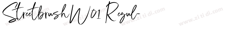 StreetbrushW01 Regul字体转换
